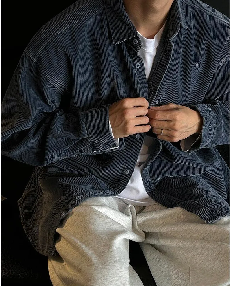 Washed Lined Texture Shirt