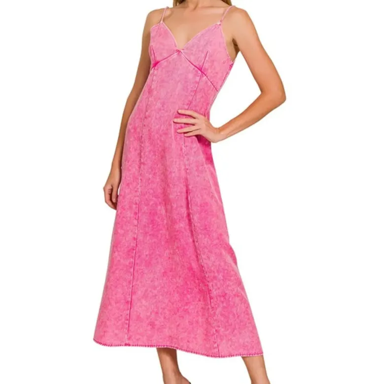 Tencel Mineral Washed Maxi Dress