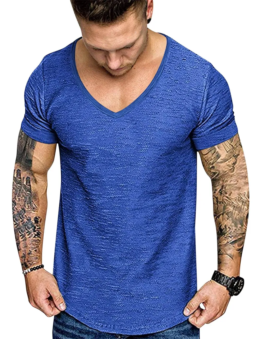 Smooth Knit Muscle Cut T-Shirt