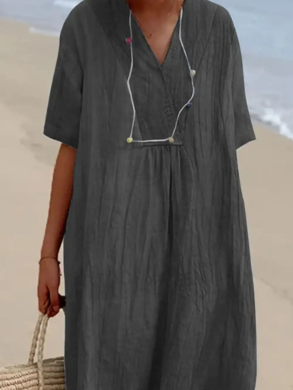 Short Sleeve Midi Dress
