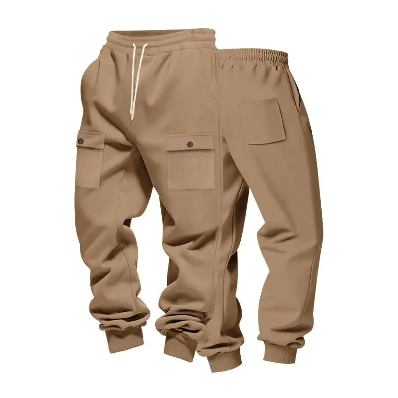 Men's Cargo Joggers Pockets Waistband Cargo Pants