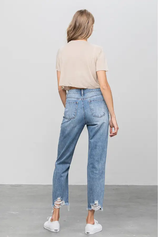 Distressed Girlfriend Jeans