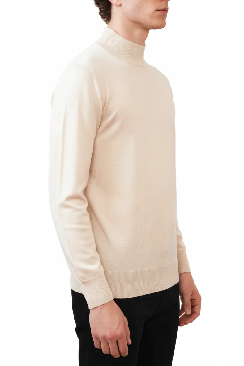 Refined Slim Fit Viscose Turtleneck Sweater