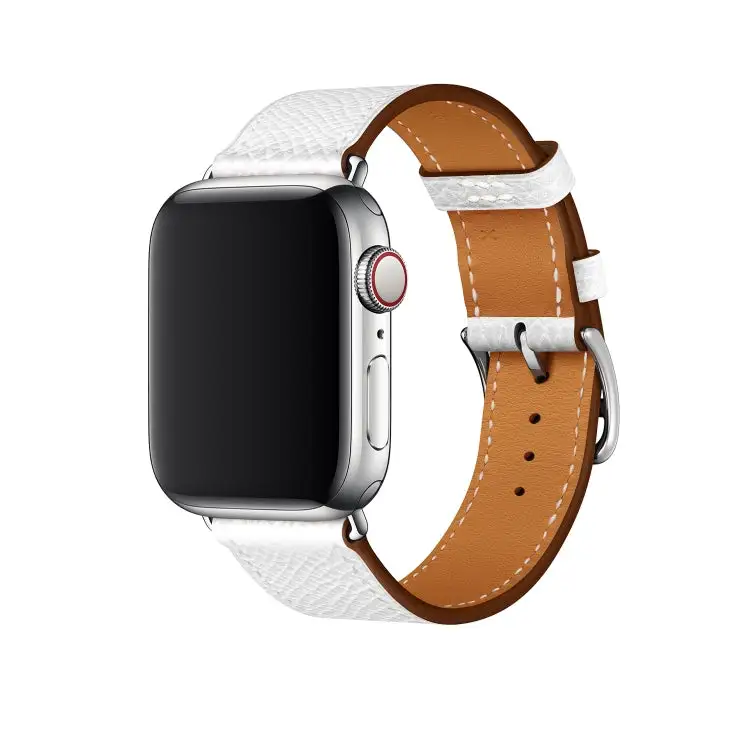 Leather Cross Band Watch Band for Watch 3 / 2 / 1 Generation 42 mm - White
