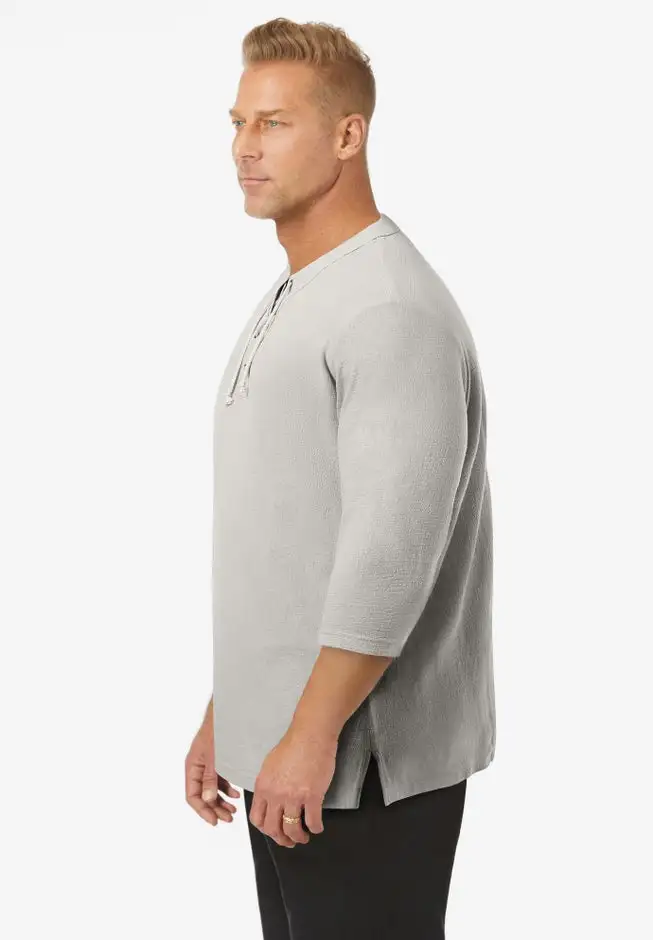 Gauze Lace-Up Shirt