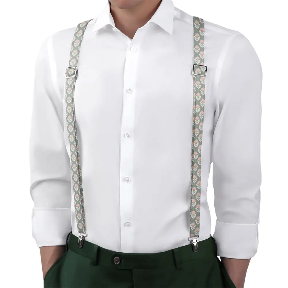 Grand Deco Floral Pattern Suspenders