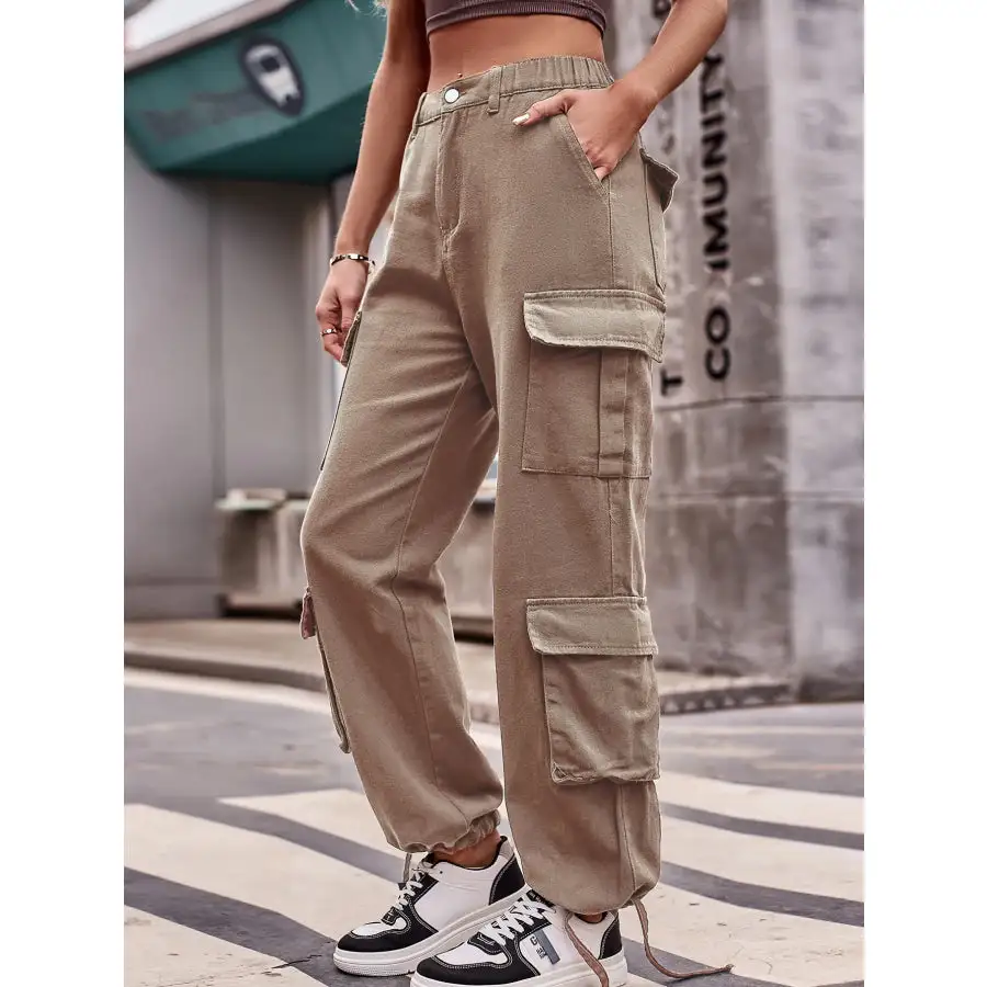 Casual Wide Leg Cargo Jeans Jeans