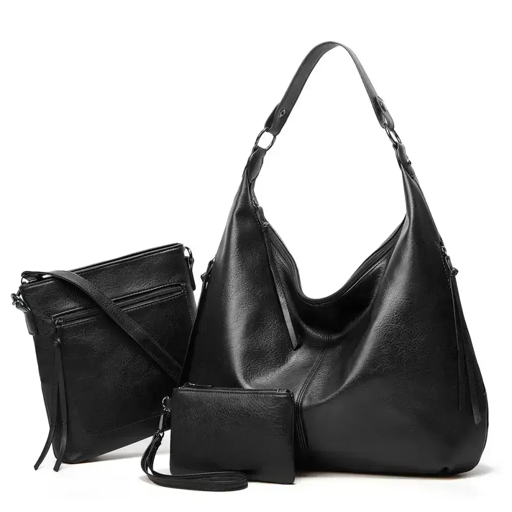 2026 New Women's Three-in-one Leather Bag
