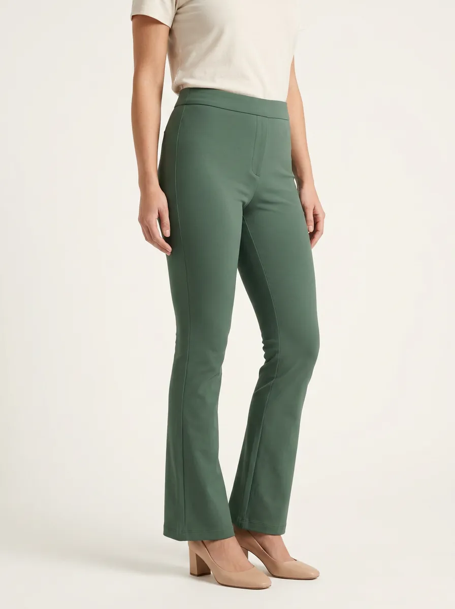 Comfort-Look High-Stretch Mid-Rise Mid-Rise Stretch Pants