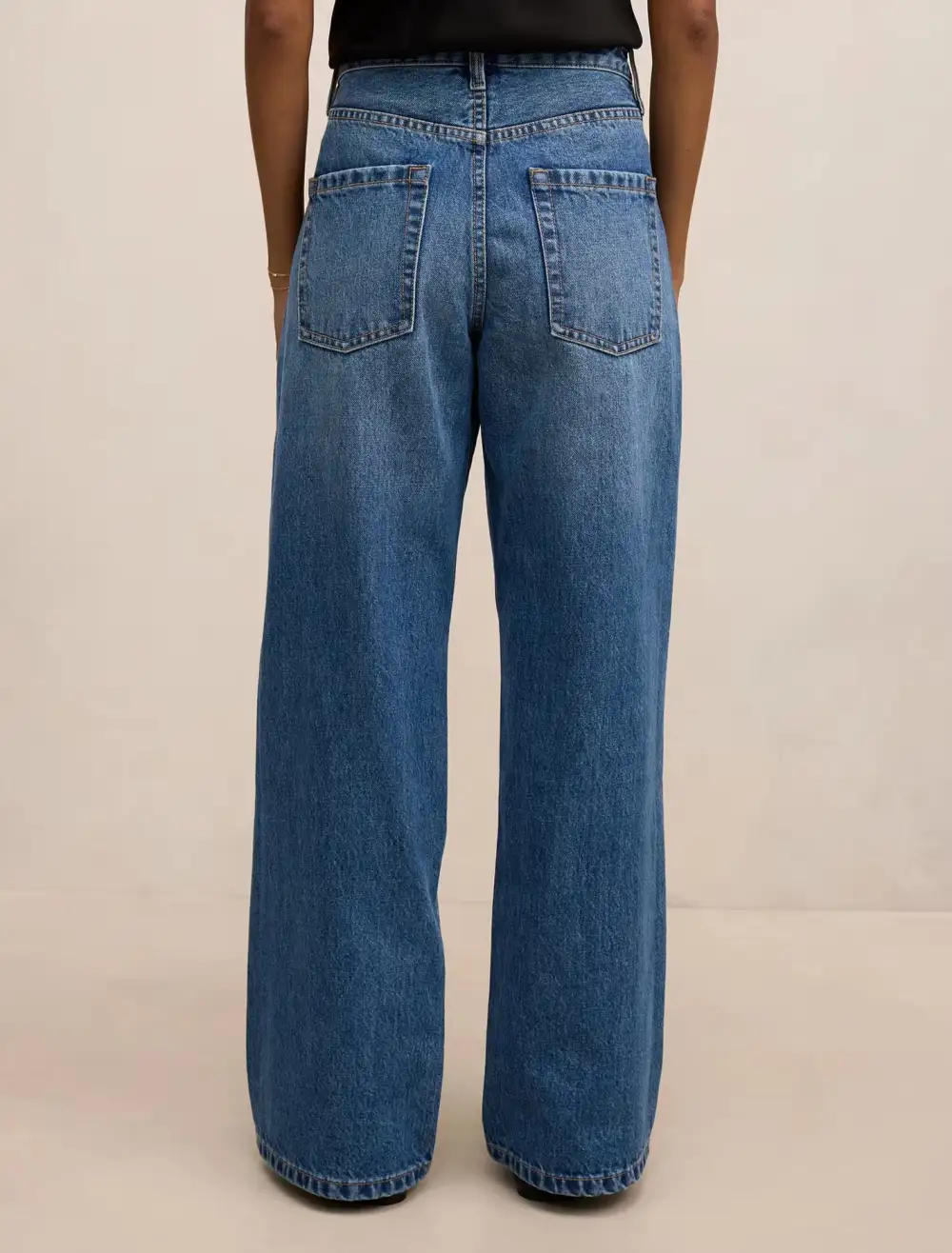 Blue Petite Straight Leg Jeans