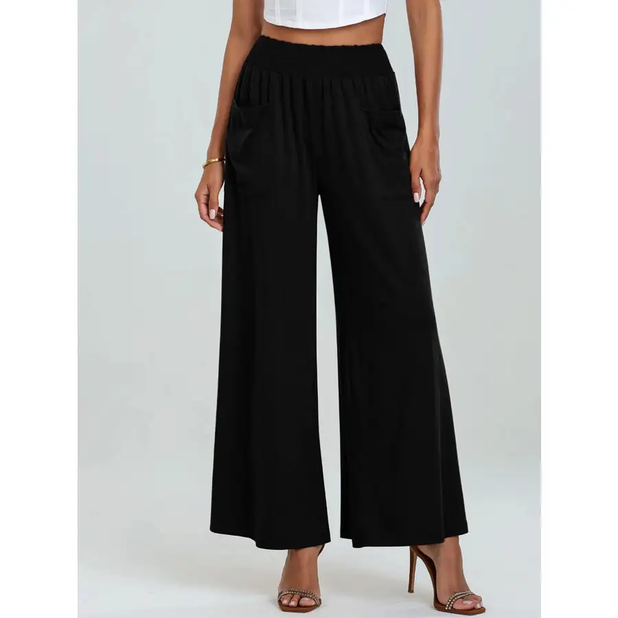 High Waisted Wide Leg Pants with Pockets