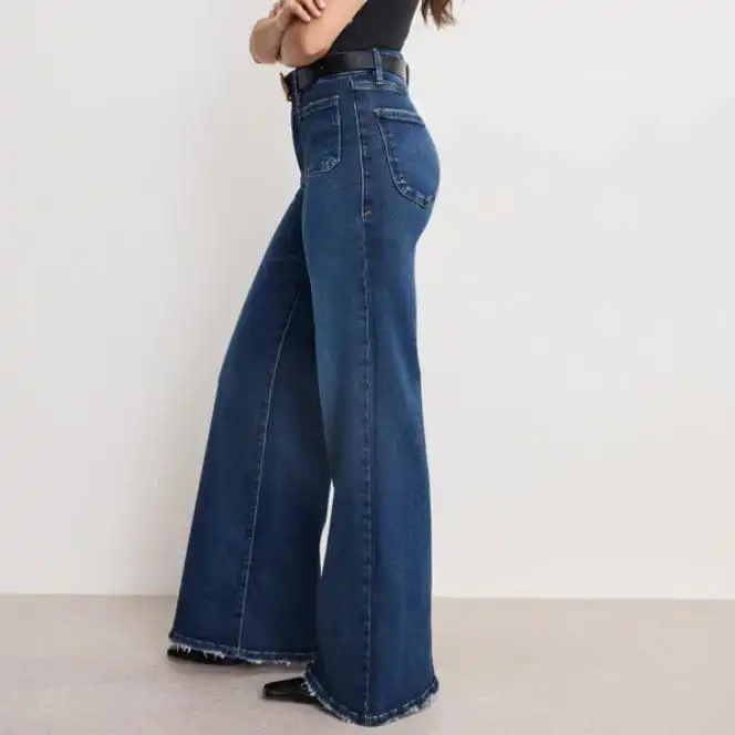 Wide-Leg High-Rise Palazzo Women's Jeans