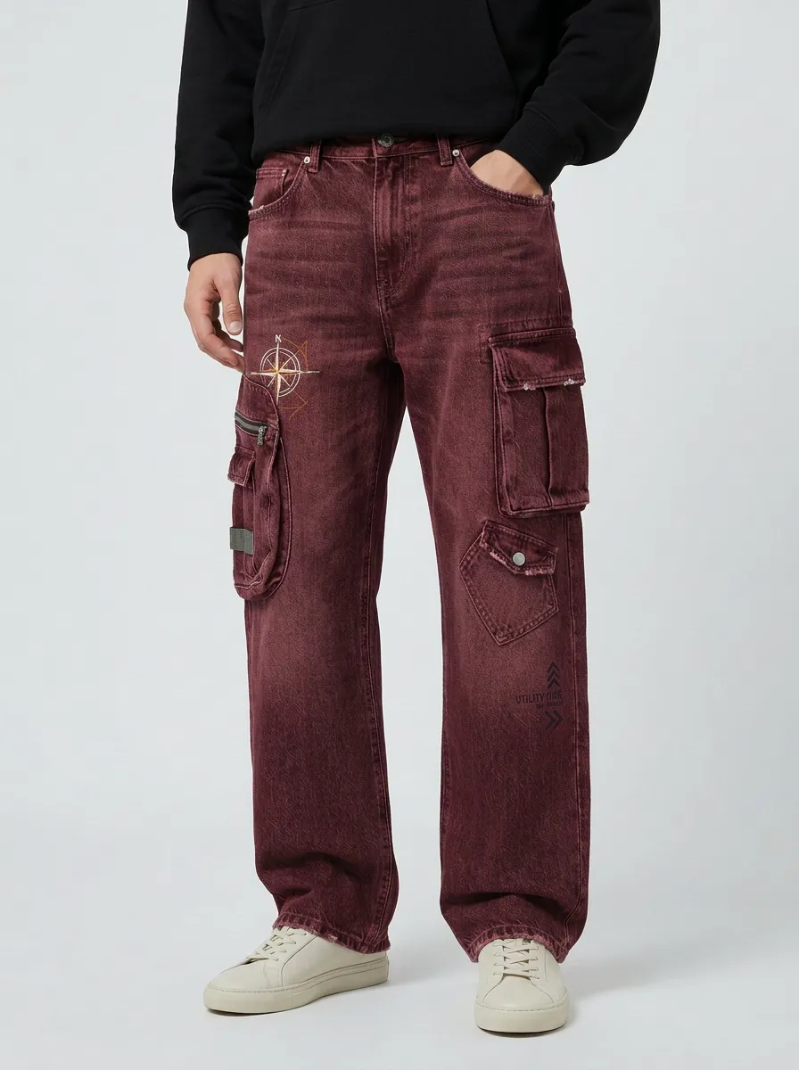 Men's Compass Graphic Utility Core Graphic Cargo Pants