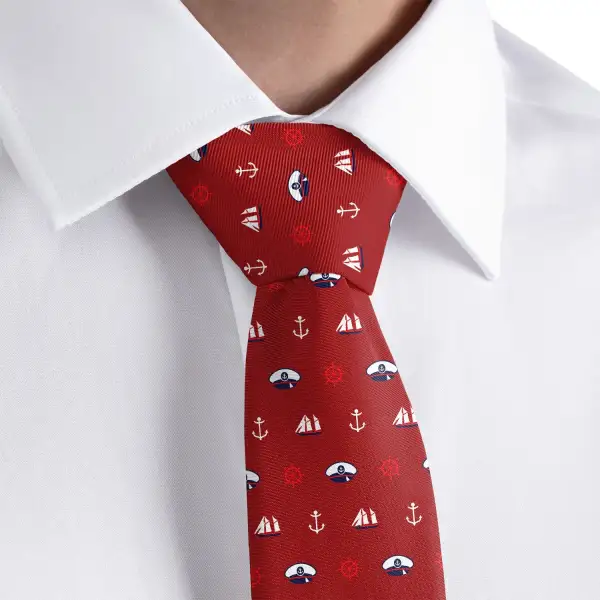 Refined Nautical Design Necktie