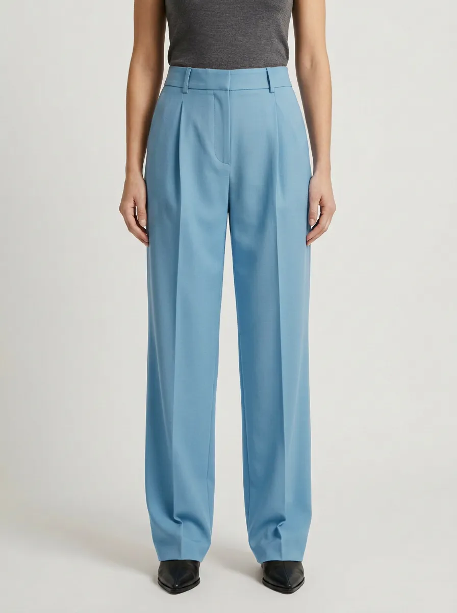 Versatile Pleated High Rise Wide Leg Pants