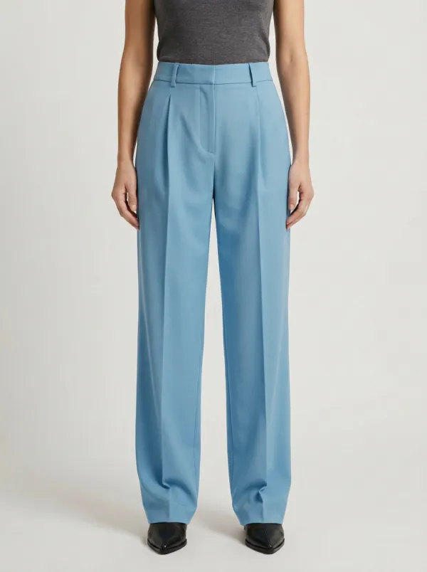 Versatile Pleated High Rise Wide Leg Pants