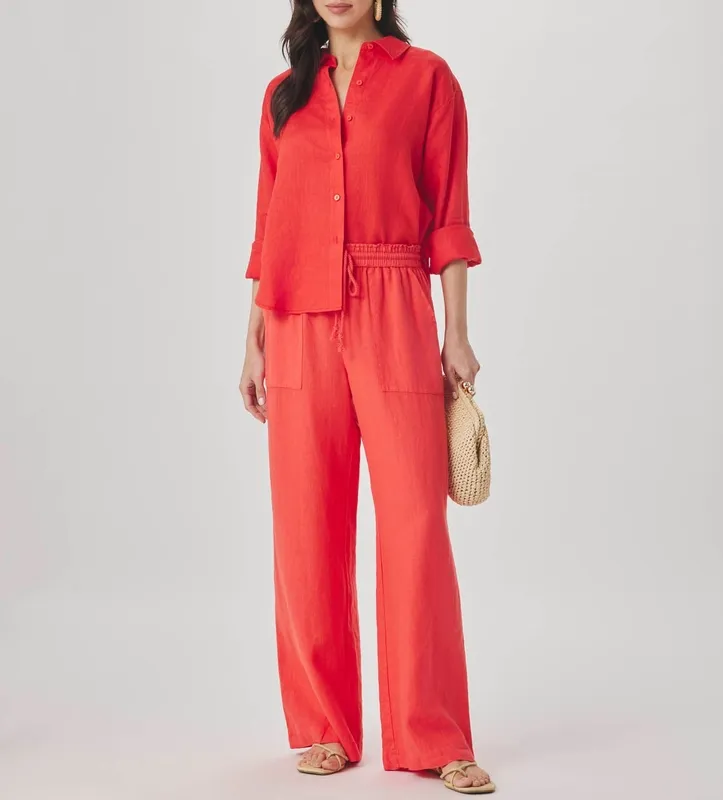 Linen Button Down Top