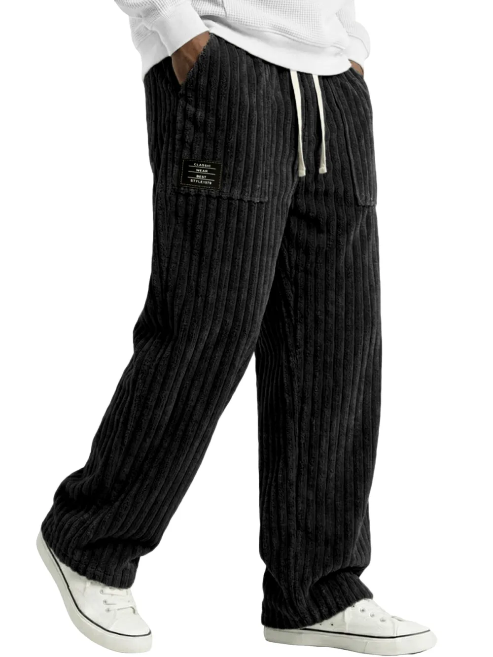 Corduroy Pocket Seamed Pants
