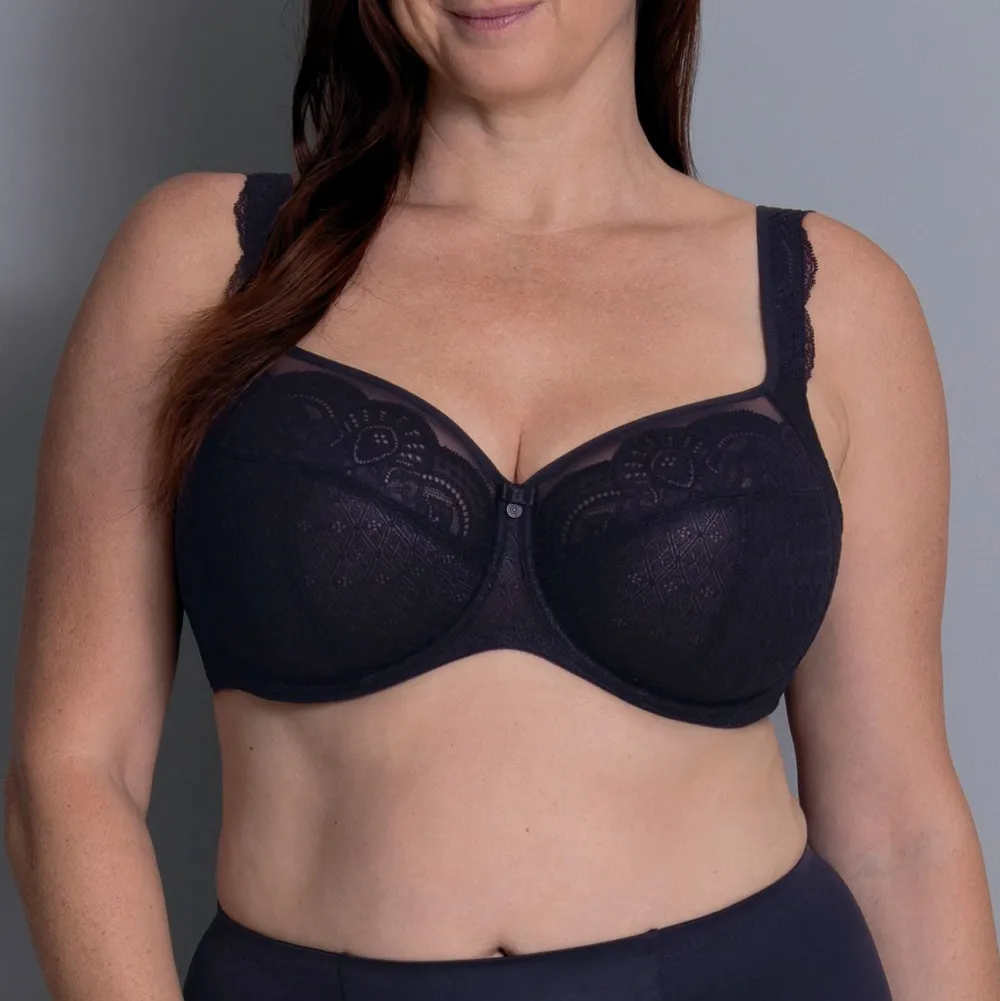 Women's Full Coverage Underwire Lace Decorative Stone Bra