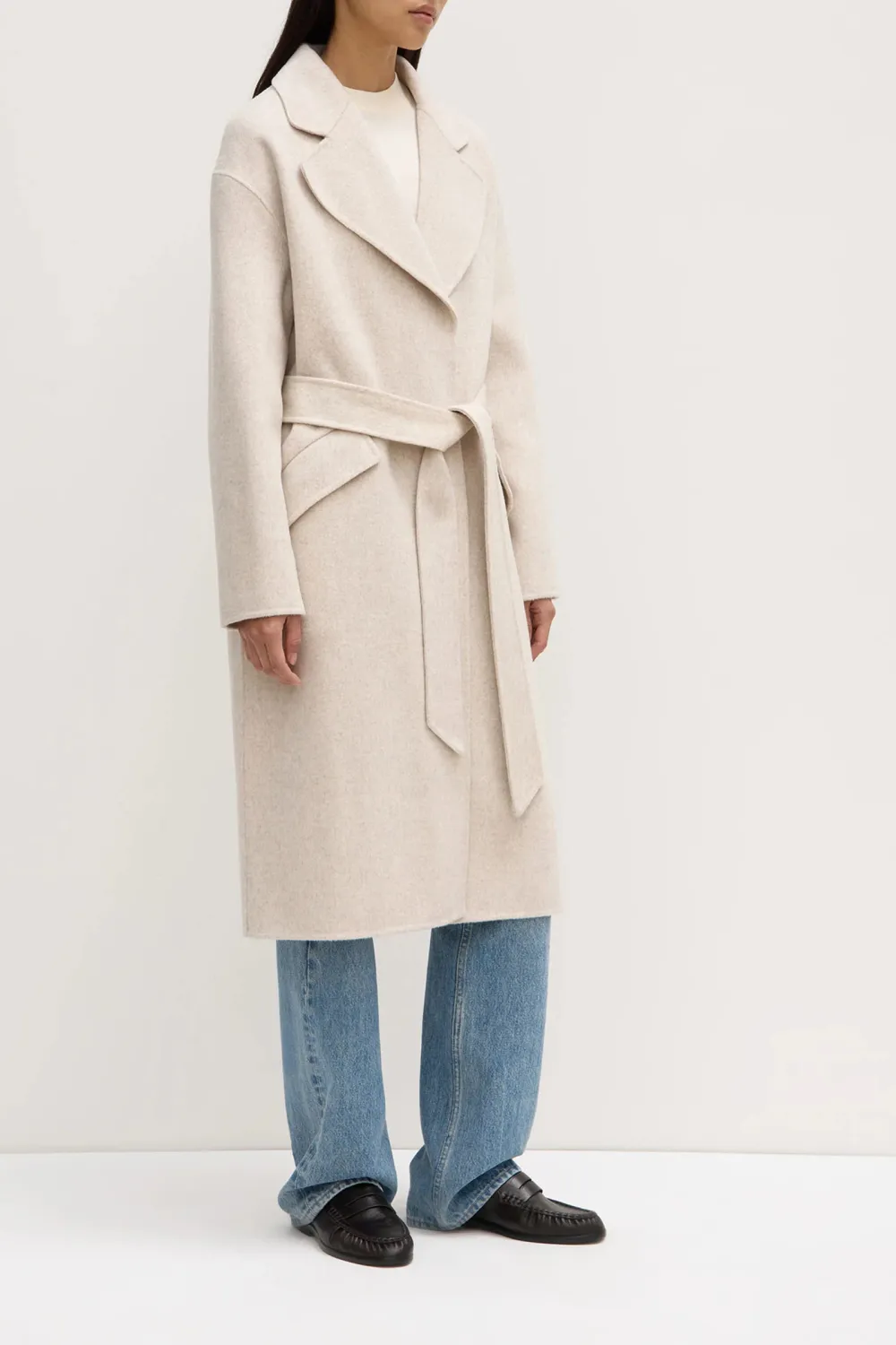 Shoulder Down Single Breasted Coat
