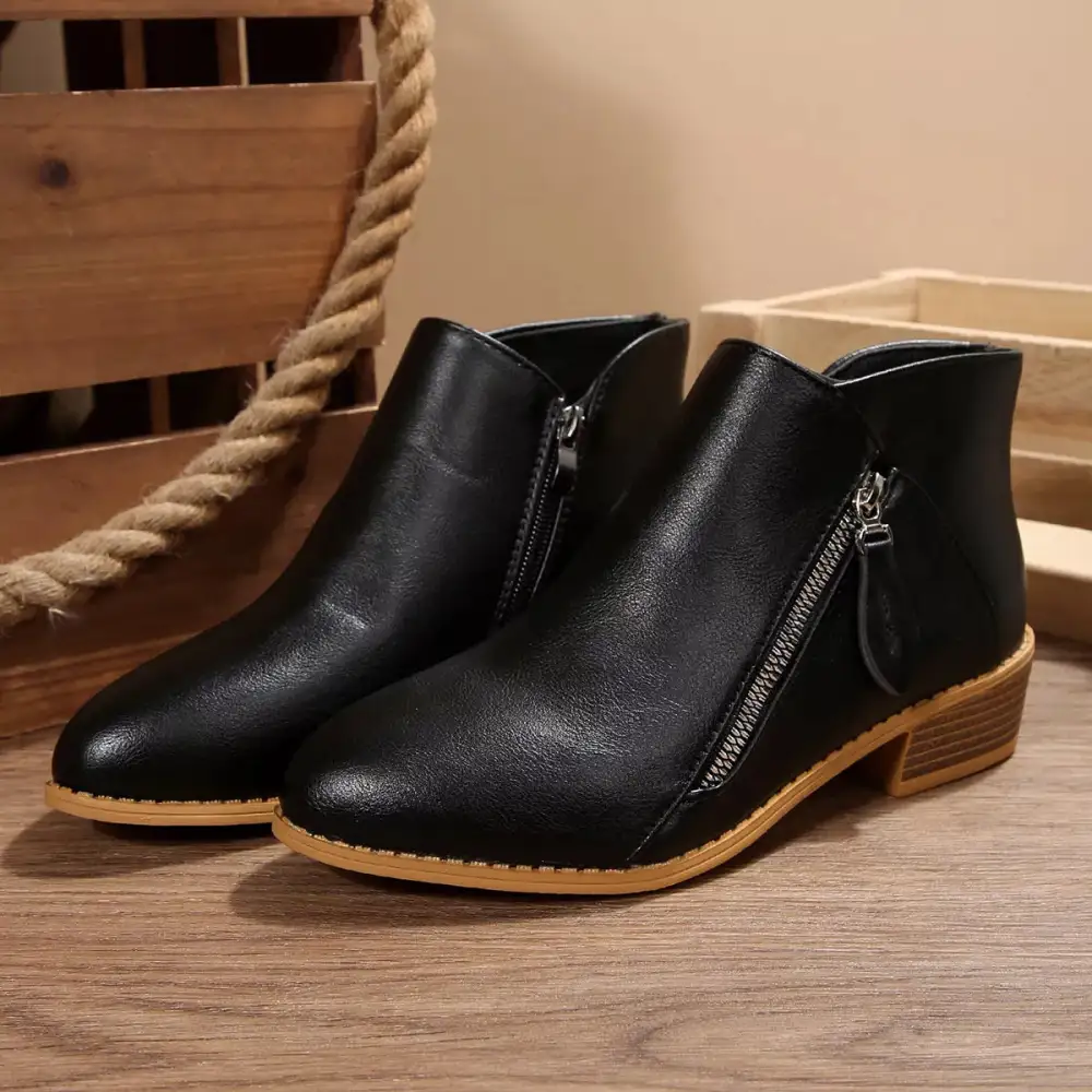 Block Heel Ankle Boots