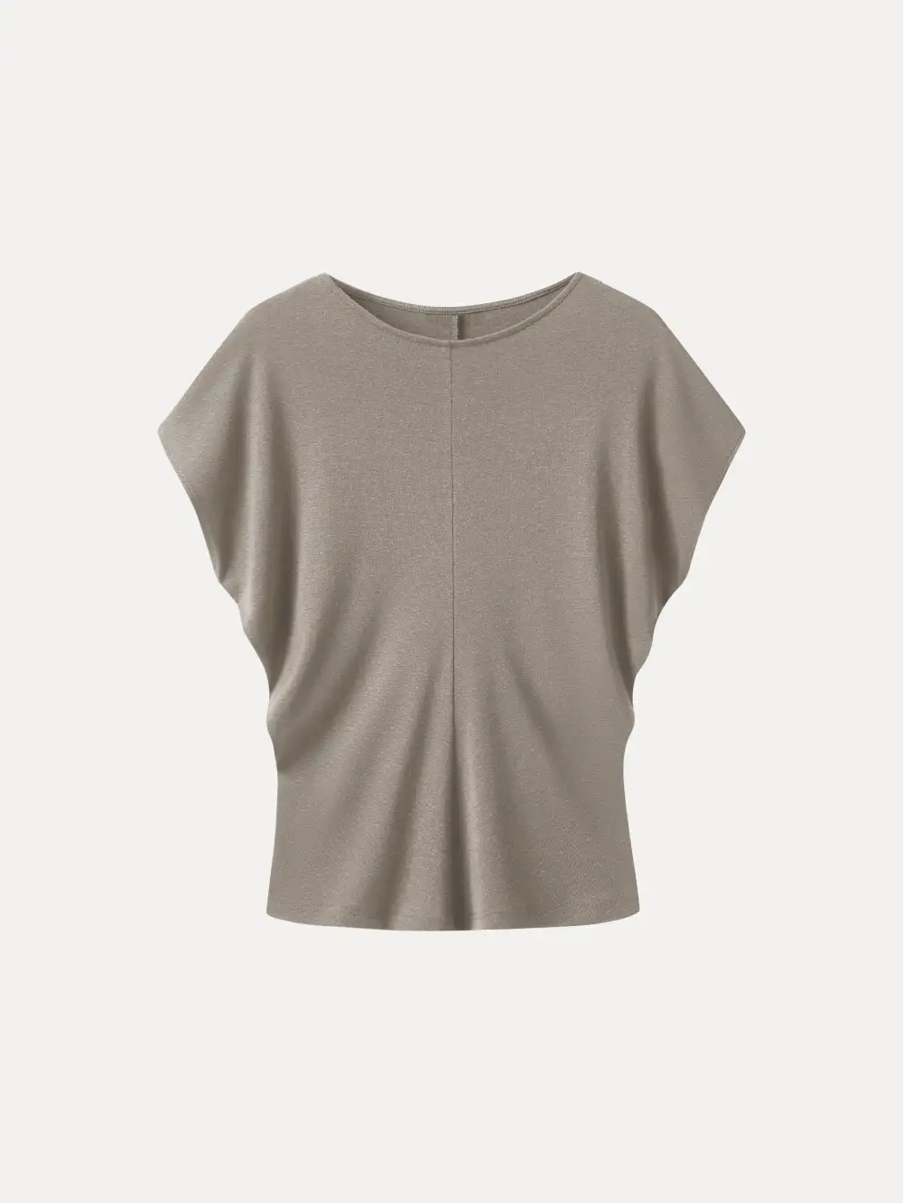 Linen-Blend Round Neck Relaxed Summer Top