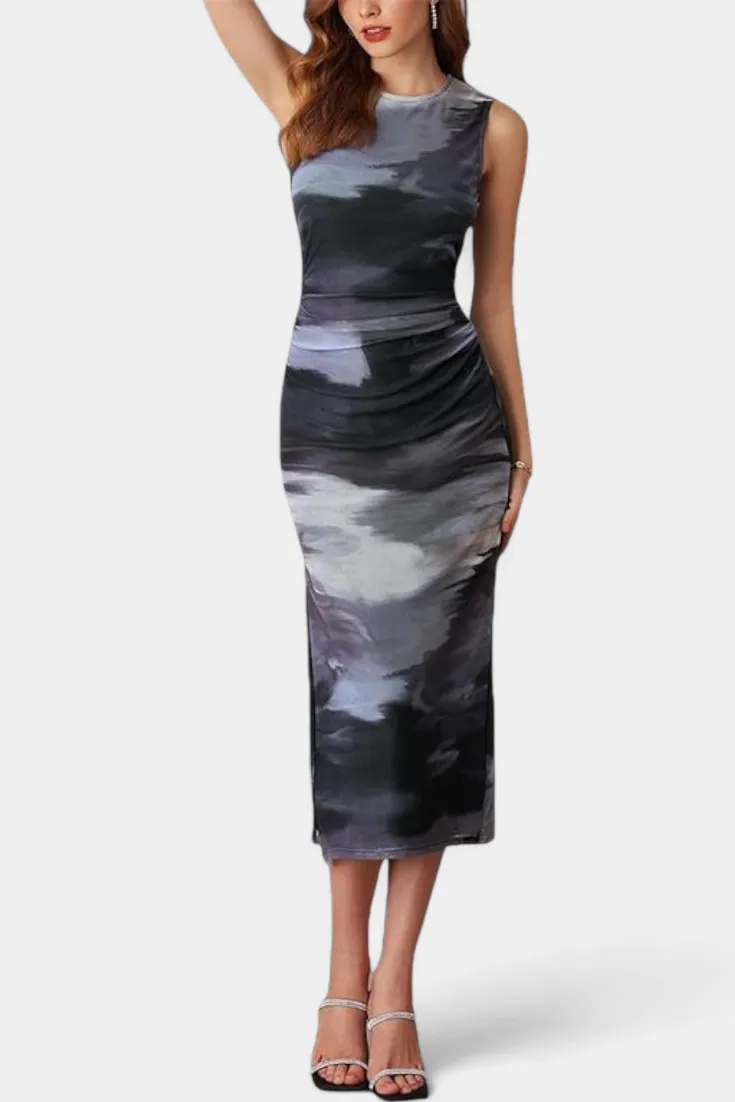 Art-Print Maxi Dress