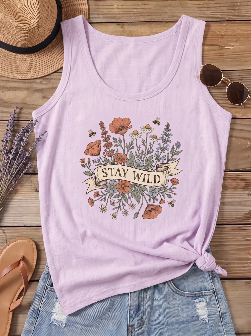 Boho Nature Stay Wild Casual Top