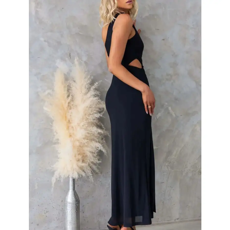 One Shoulder Cutout Bodycon Maxi Dress