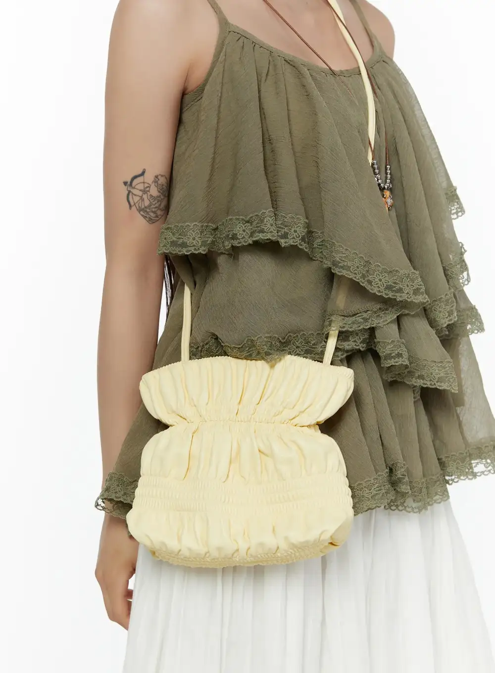 Pleated Crossbody Bag