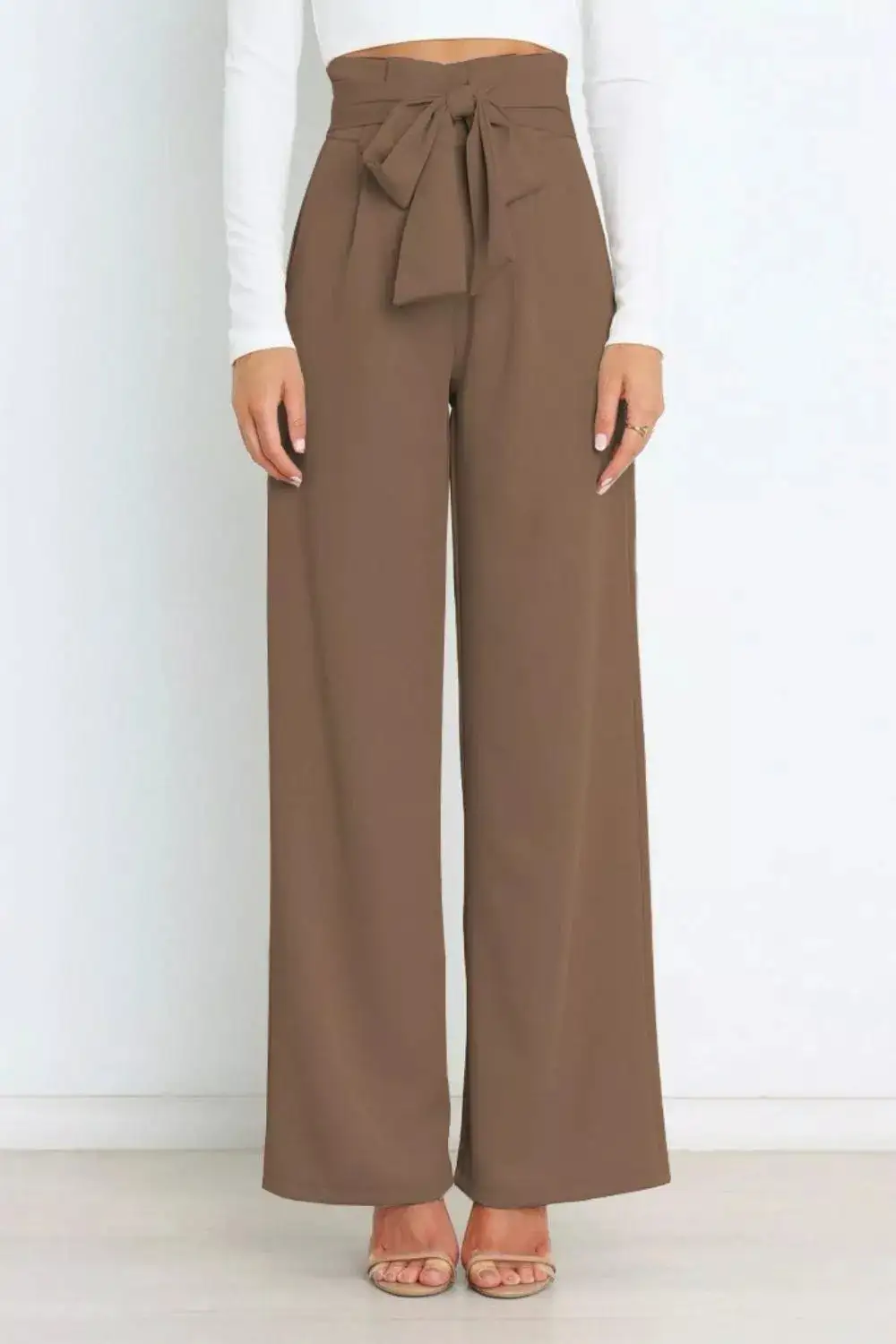 Wide Leg High Waist Pocketed Everyday Pants