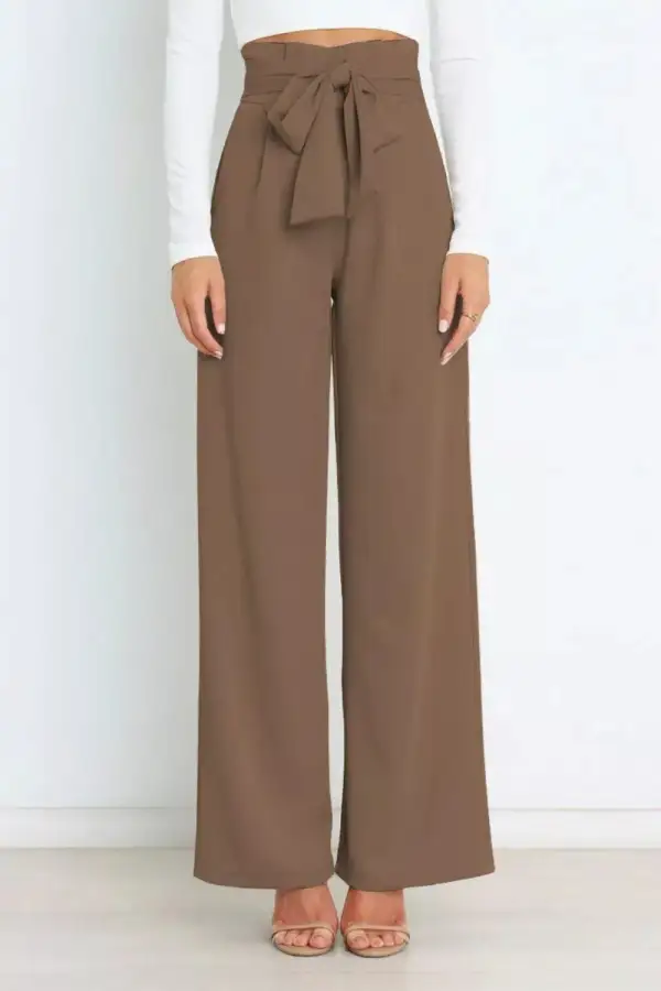 Wide Leg High Waist Pocketed Everyday Pants