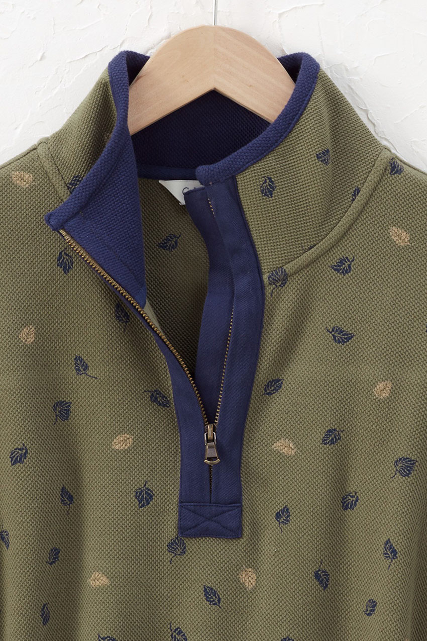 Dancing Leaves Quarter-Zip Sweatshirt