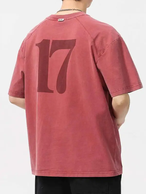 Vintage Washed Number Oversized T-Shirt