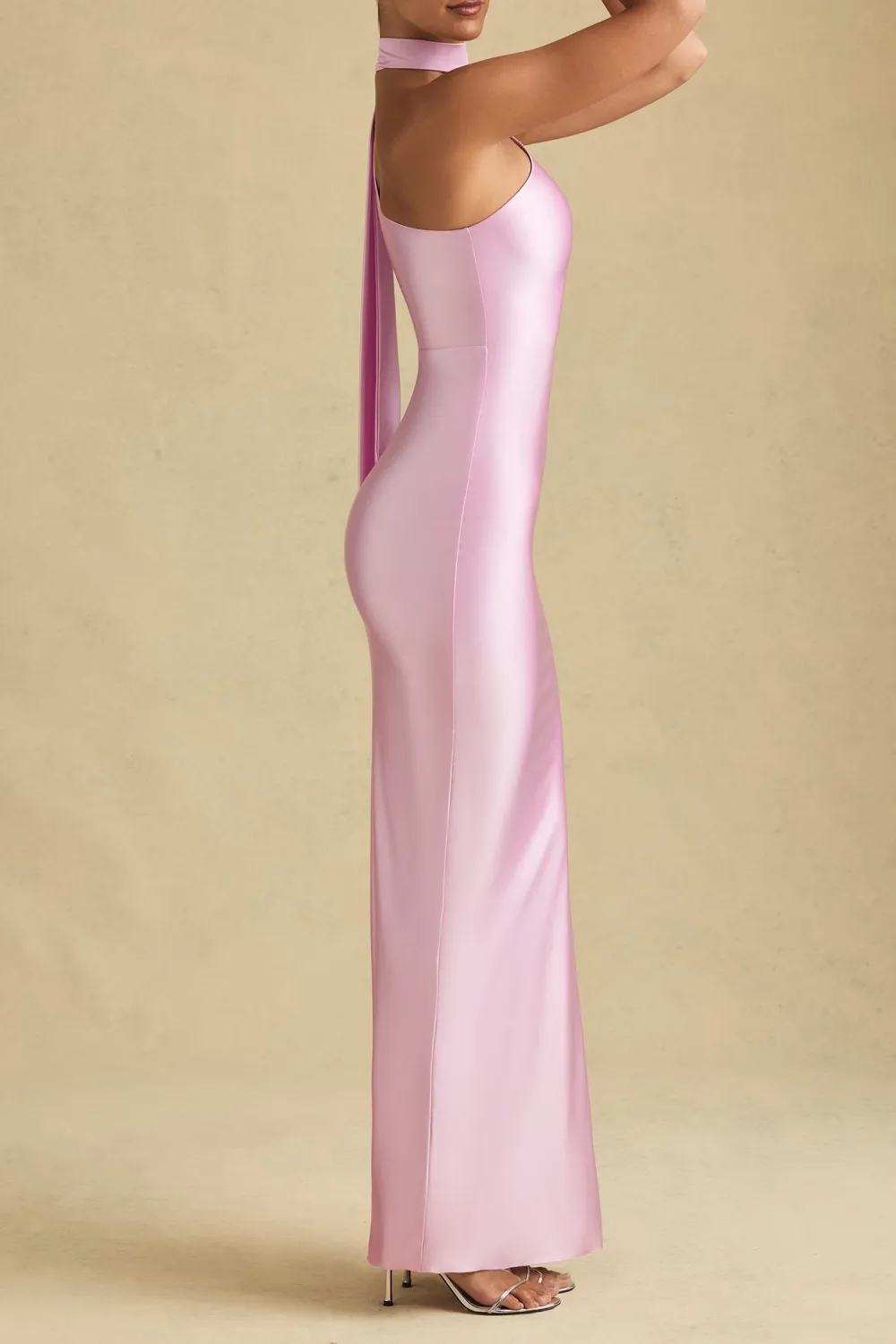 Luxurious Satin Long Minimalist Dress