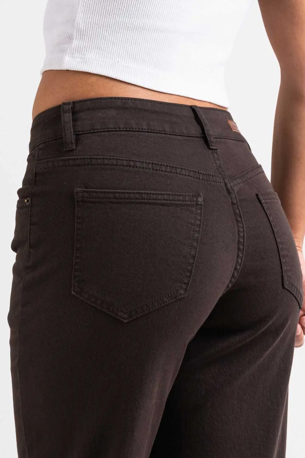 Mid Rise Straight Leg Jeans