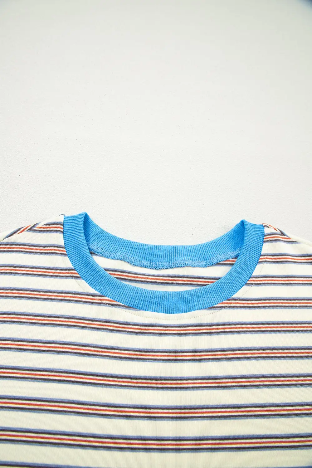 Drape Striped Drop Shoulder Mini Dress