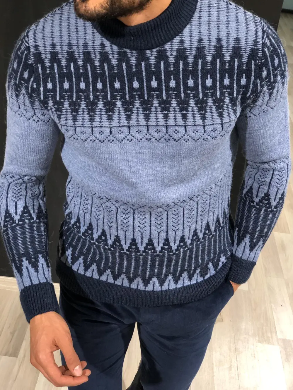 Classic Half Turtleneck Slim Fit Knit Turtleneck Sweater