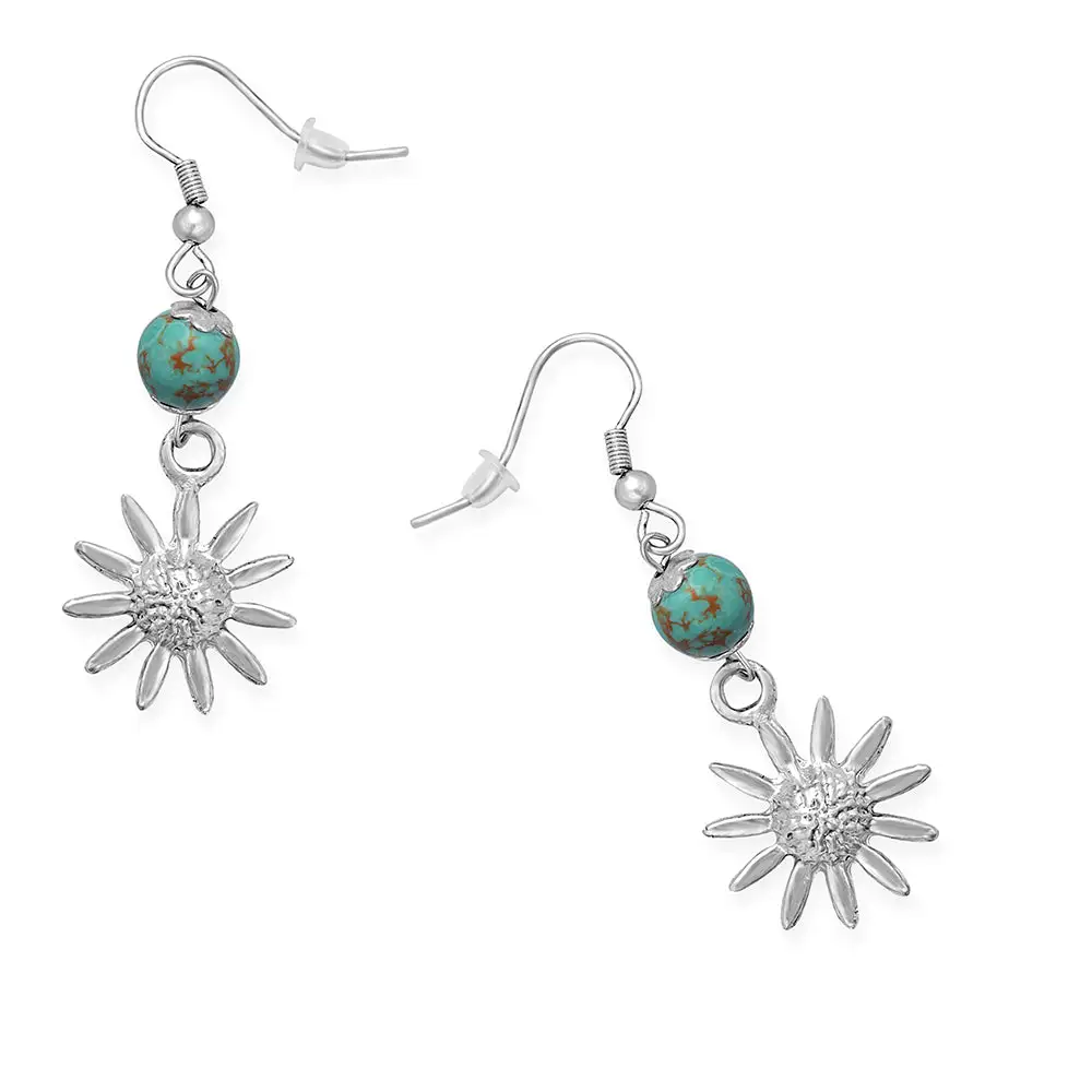 Decorative Crisp Floral Statement Earrings