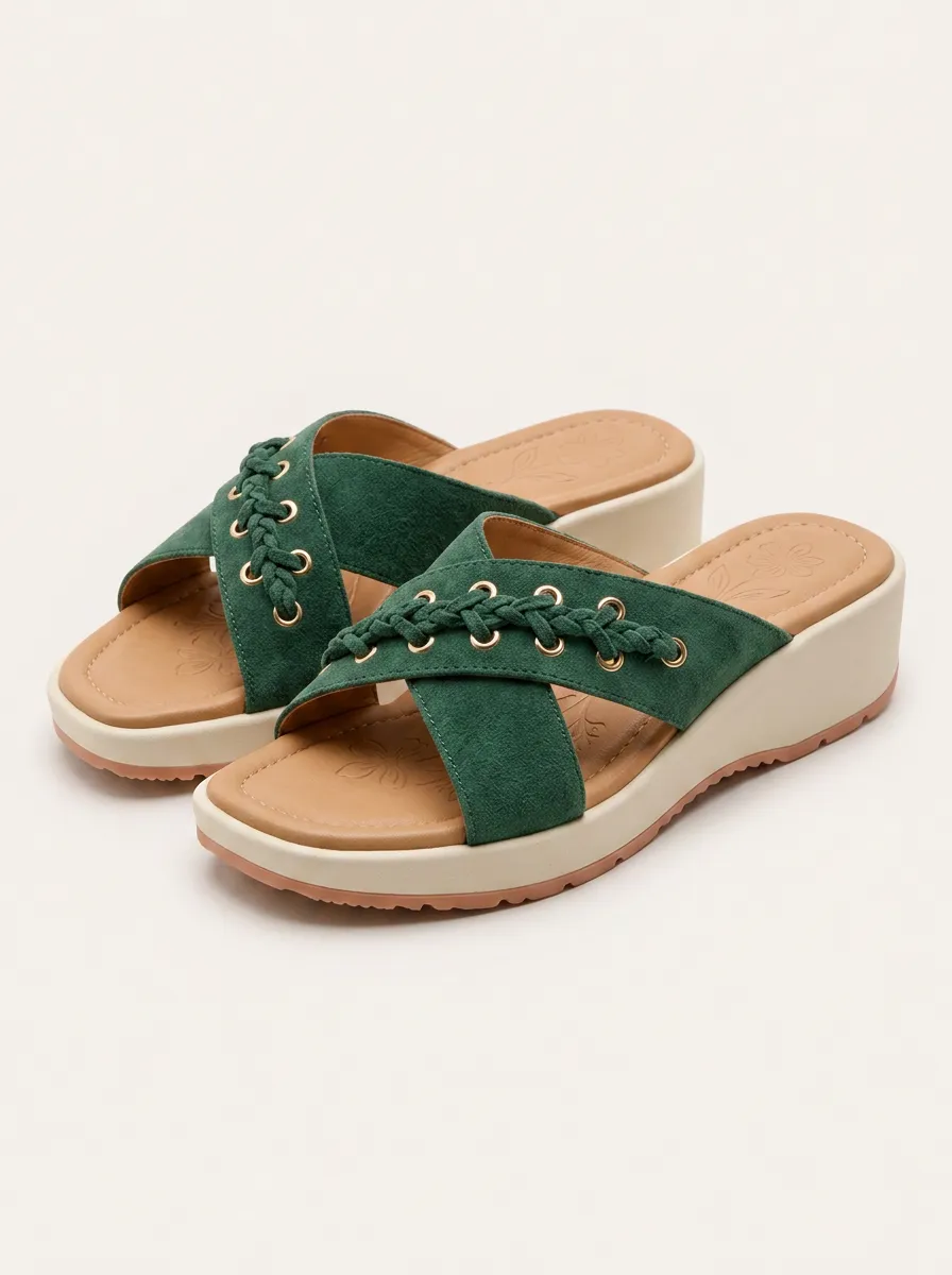 Everyday S Braided Cross Strap Platform Sandals