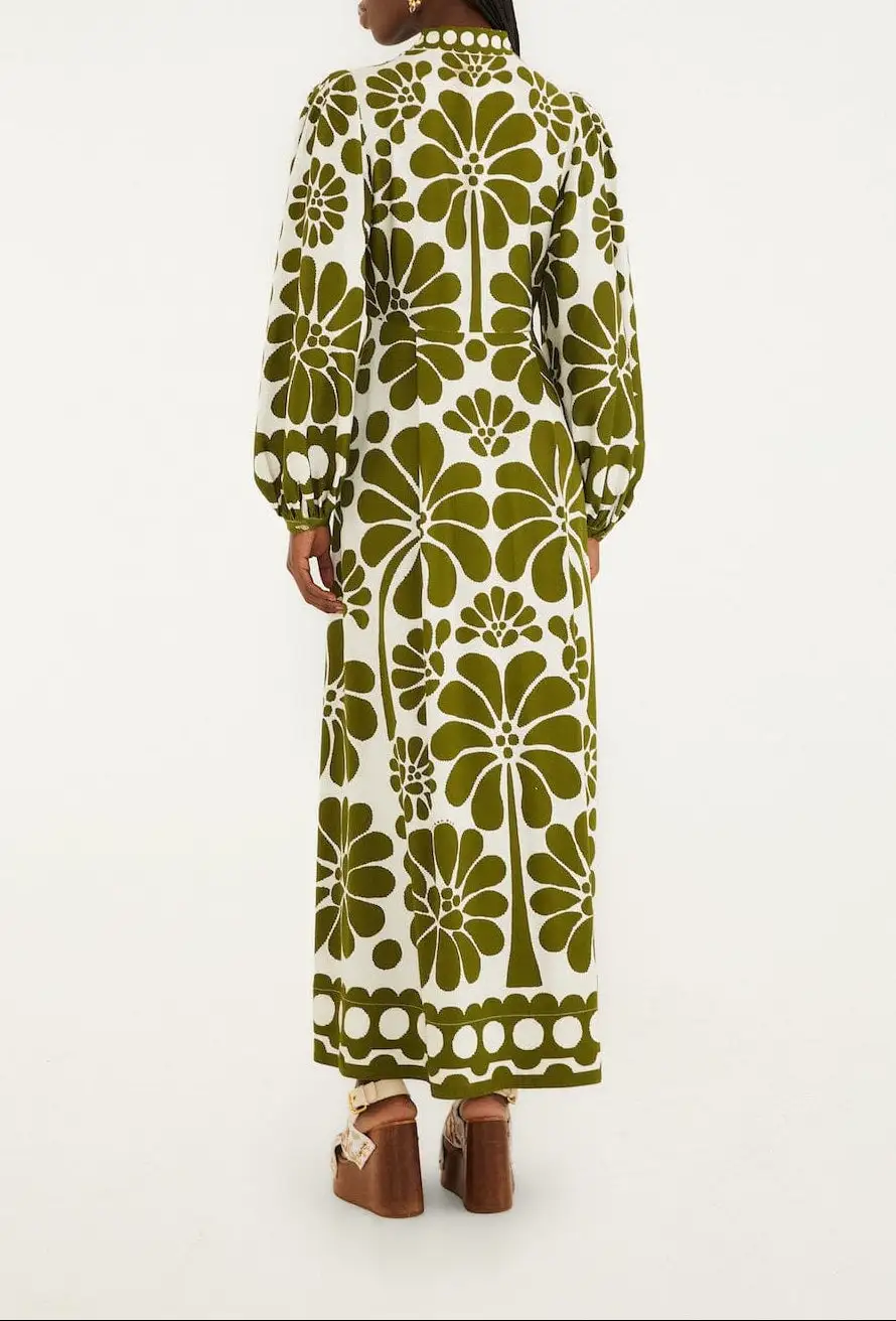 Puff Sleeve Maxi Easy Fit Dress