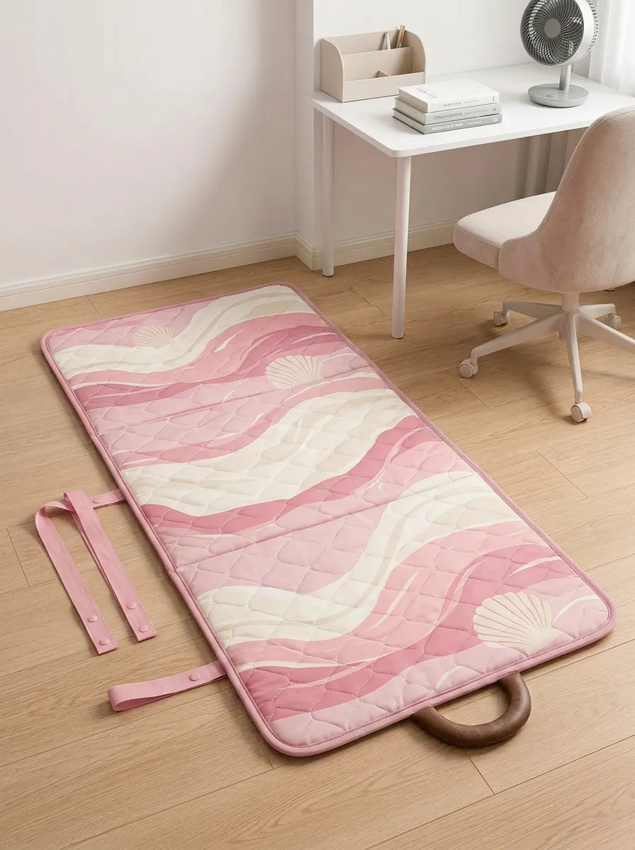 Ocean Beach Lover Seashell Wave Pattern Cooling Mat