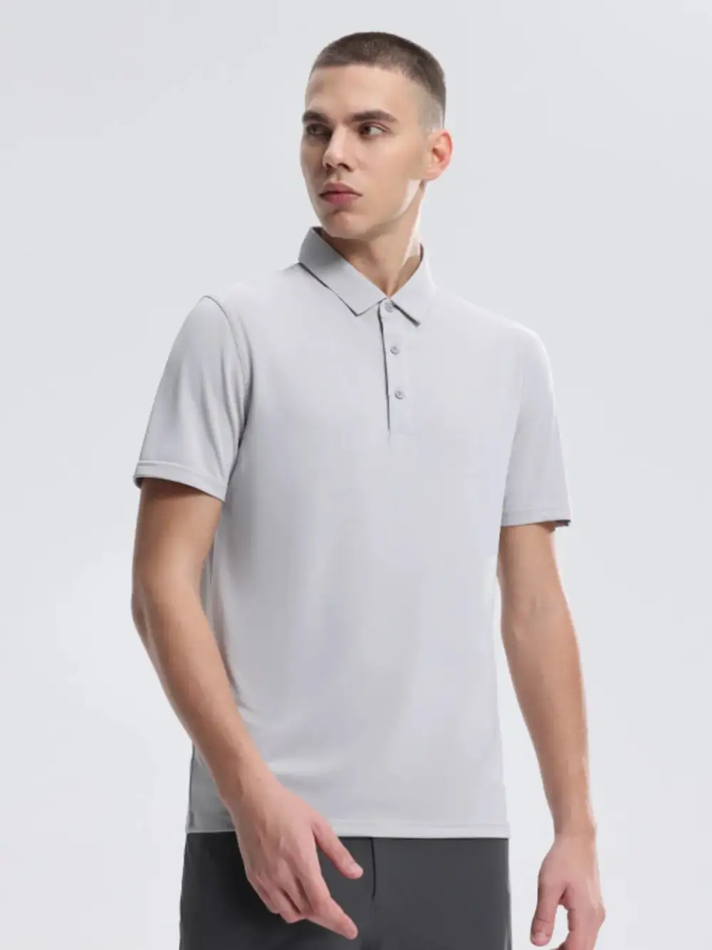 Straight Fit Short Sleeve Collared Polo Shirt