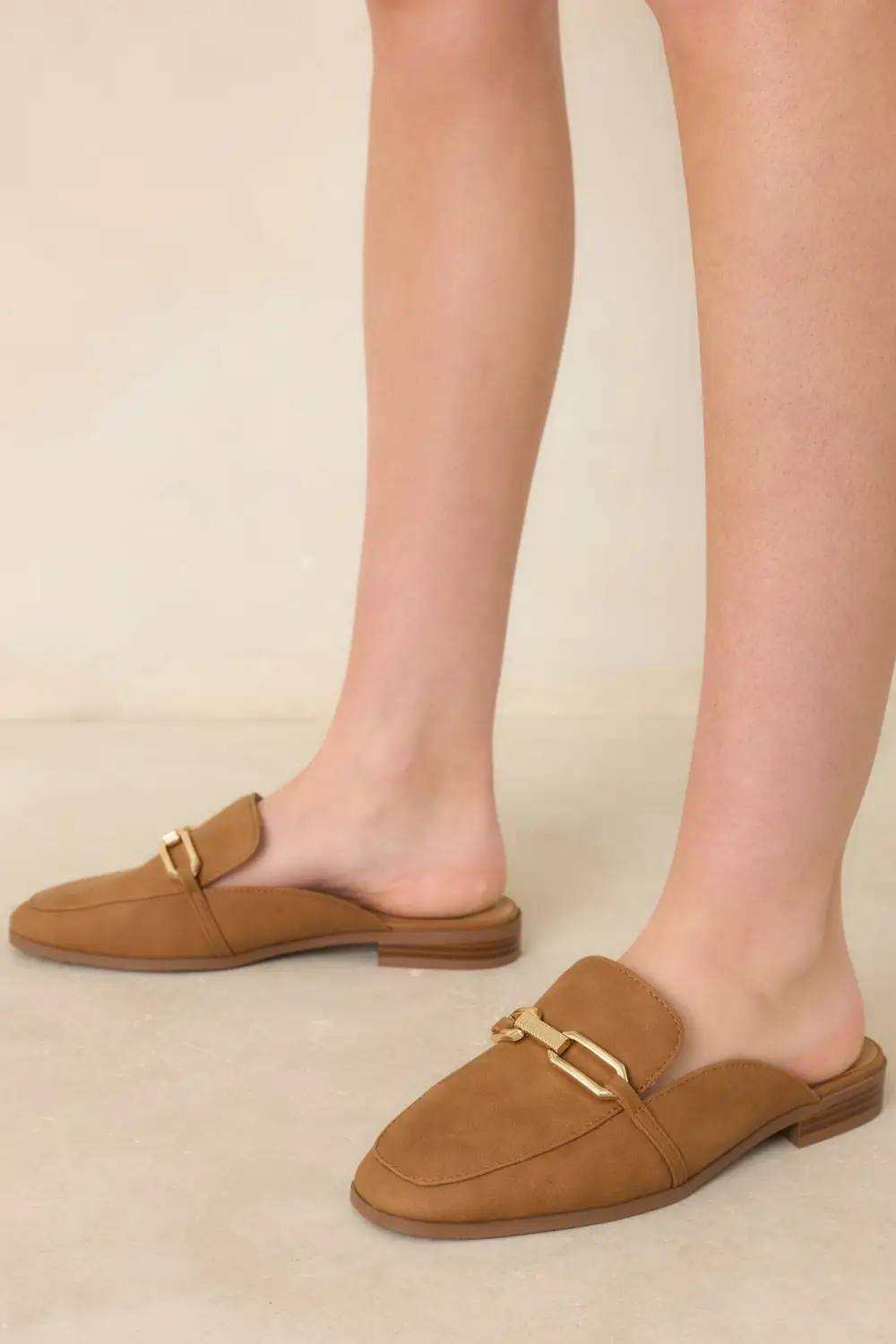 Calm Faux Leather Leather Mules