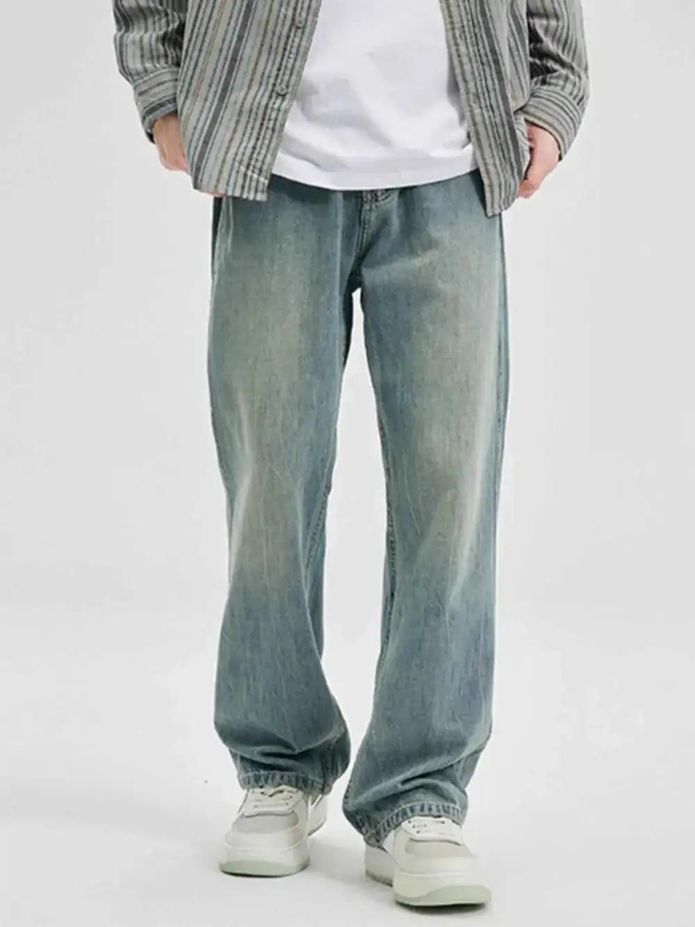 Easywear Washed Wide Leg Jeans