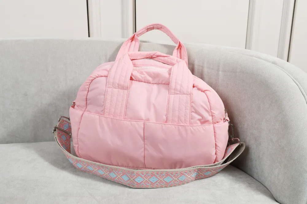 Fluffy Duffle Bag with Strap (Small)