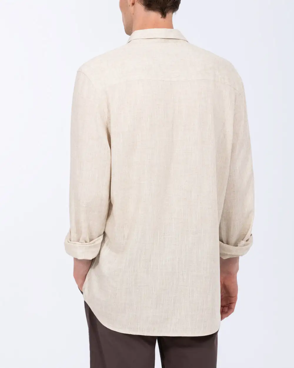 Classic Long Sleeve Linen Blend Shirt
