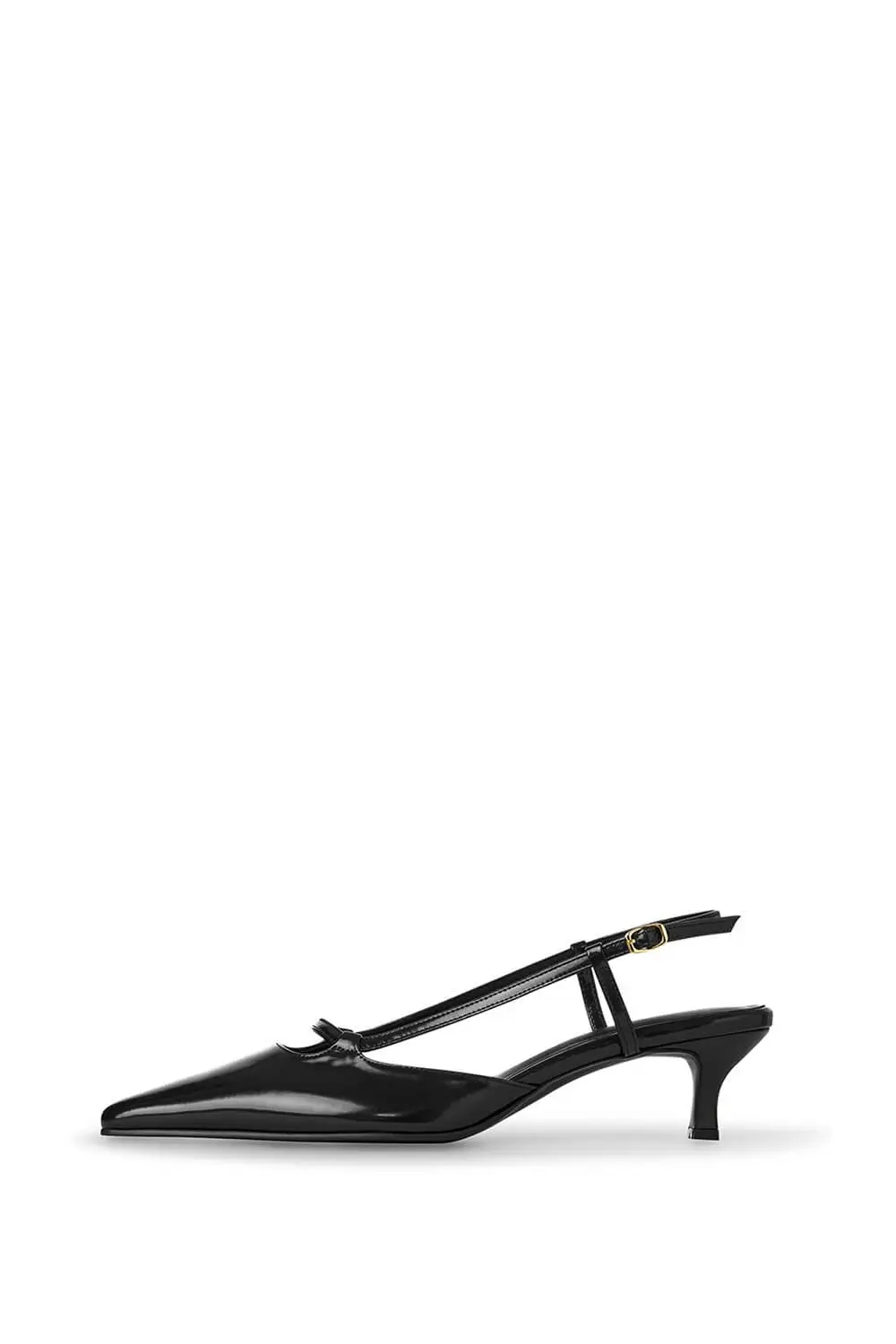 Faux Leather Pointed Toe Slingback
