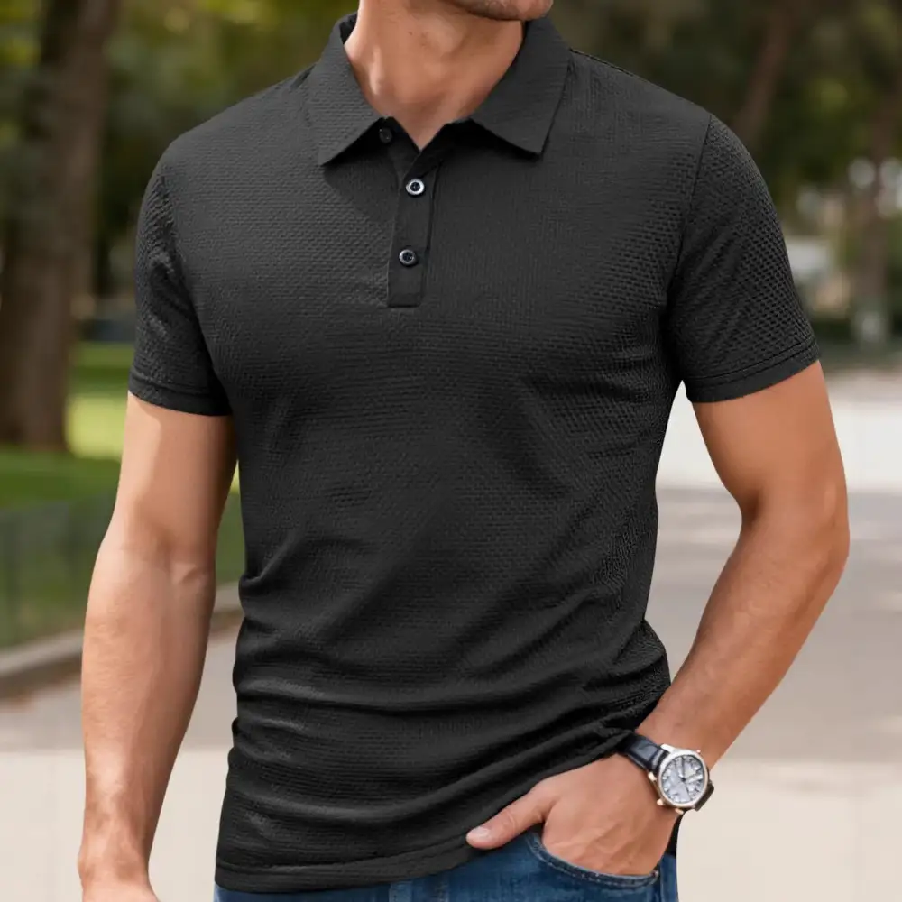 Jacquard Slim Fit Polo Shirt