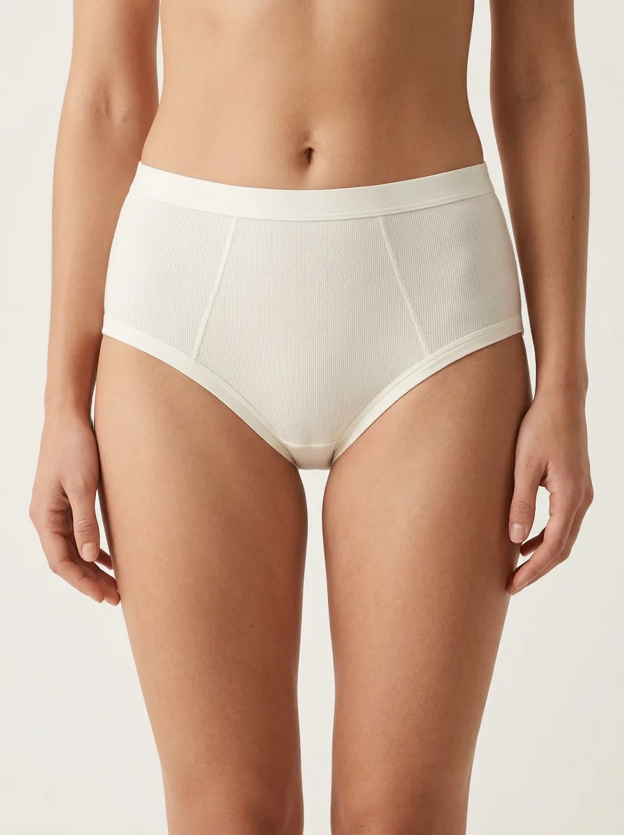 Women's Ribbed Geometric Panties